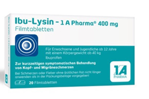 IBU-LYSIN 1A Pharma 400 mg filmovertrukne tabletter, 20 stk