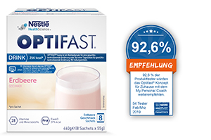 OPTIFAST Drikkejordbærpulver, 8X55 g