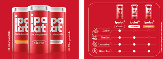 IPALAT Sukkerfri halspastiller, 40 stk