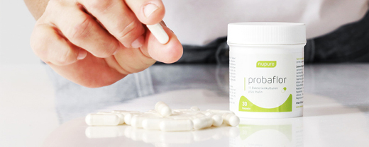 NUPURE probaflor probiotika til tarmrehabilitering Kps, 30 stk