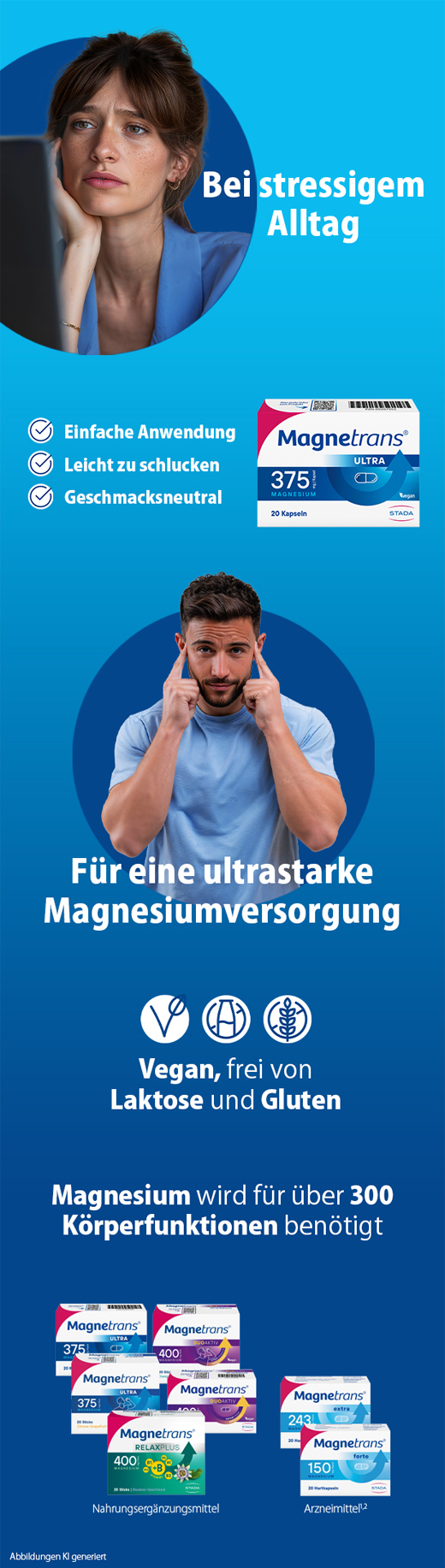MAGNETRANS 375 mg ultra-kapsler, 100 stk
