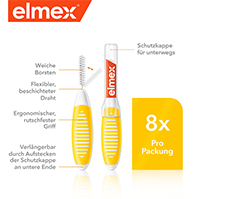 ELMEX Interdentalbørster ISO str. 4 0,7 mm gul, 8 stk