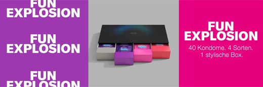 DUREX Fun Explosion kondom-mix af 4 typer, 40 stk