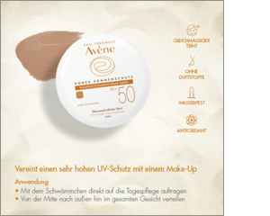 AVENE Kompakt solcreme SPF 50 sand, 10 g