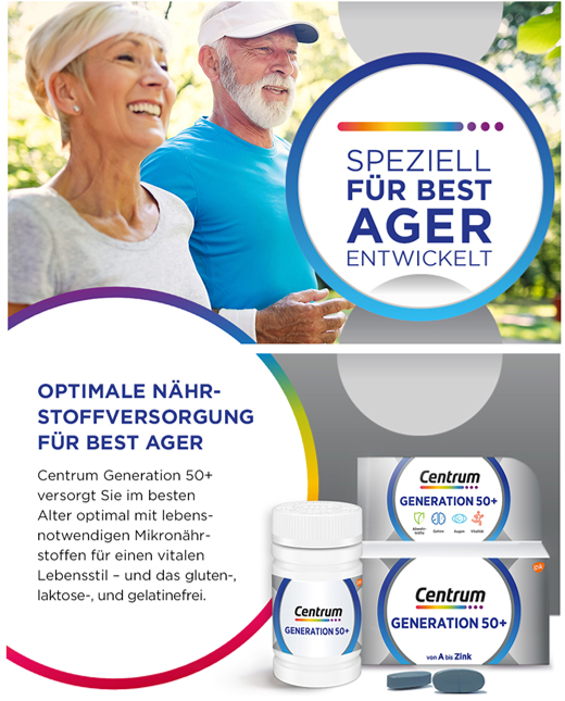 CENTRUM Generation 50+ tabletter, 30 kapsler