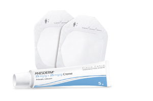 ANESDERM 25 mg/g + 25 mg/g creme + 2 plastre, 5 g