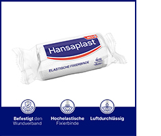 HANSAPLAST elastisk fikseringstape kreppet 8 cmx4 m, 1 stk