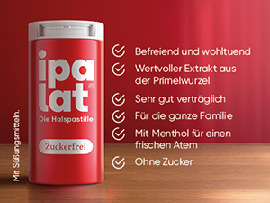 IPALAT Sukkerfri halspastiller, 40 stk