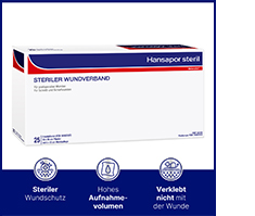 HANSAPOR Steril sårforbinding 10x20 cm, 25 stk