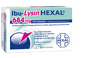 IBU-LYSINHEXAL Filmovertrukne tabletter, 20 stk