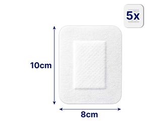 HANSAPLAST Ultrasensitiv sårforbinding 8x10 cm XXL, 5 stk