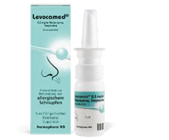 LEVOCAMED 0,5 mg/ml suspension til næsespray, 5 ml