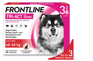 FRONTLINE Tri-Act-opløsning til drypning på hunde 40-60 kg, 3 stk