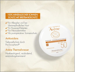 AVENE Kompakt solcreme SPF 50 sand, 10 g