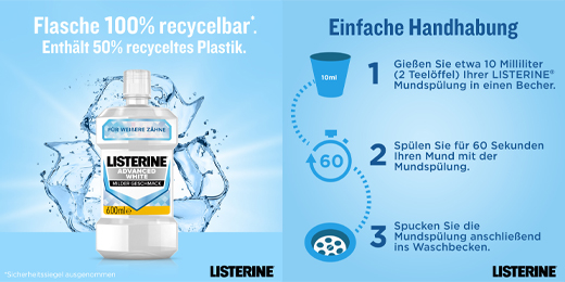 LISTERINE Avanceret hvid Mundspülung, 600 ml