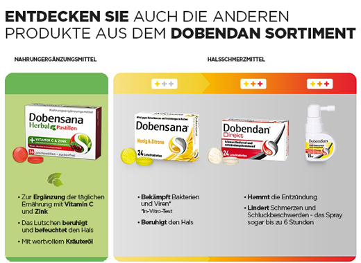 DOBENSANA Herbal Cherry Flavour Vit.C & Zinc Pastil, 36 stk