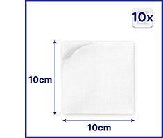 HANSAPLAST Kompresser sterile 10x10 cm, 5X2 stk