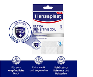 HANSAPLAST Ultrasensitiv sårforbinding 8x10 cm XXL, 5 stk