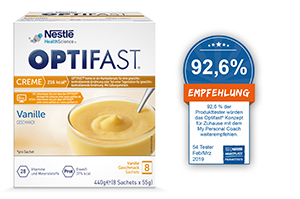 OPTIFAST home cream vaniljepulver, 8X55 g