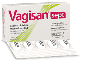 VAGISAN sept vaginale suppositorier med povidon-jod, 5 stk