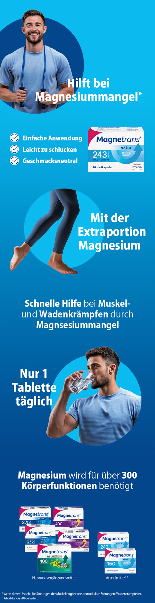MAGNETRANS ekstra 243 mg hårde kapsler, 100 stk