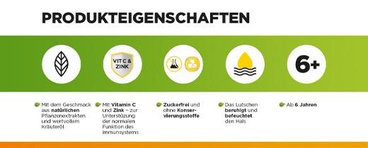 DOBENSANA Vit.C med urtehonningsmag & Zinkpastil, 16 stk