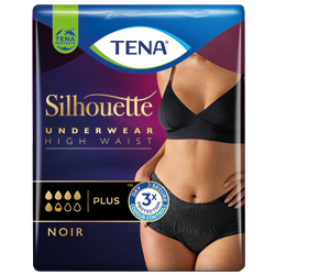 TENA SILHOUETTE plus L noir, 8 stk