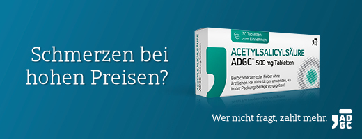 ACETYLSALICYLSÄURE ADGC 500 mg tabletter, 100 stk