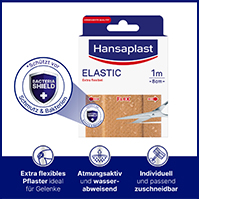 HANSAPLAST Elastiske plastre 8 cmx1 m, 1 stk
