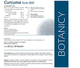 CURCUMA FORTE 800 med NovaSol Curcumin-kapsler, 30 stk