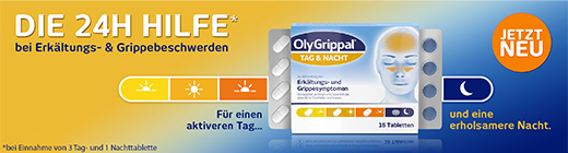 OLYGRIPPAL Dag & Nat 500 mg/60 mg tabletter, 16 stk