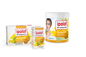 IPALAT Halspastiller honning mild uden mentol, 120 stk