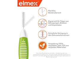 ELMEX Interdentalbørster ISO str. 5 0,8 mm grøn, 8 stk