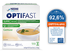OPTIFAST Suppe-grøntsagspulver, 8X55 g