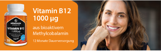 VITAMIN B12 1000 µg veganske højdosistabletter, 180 stk