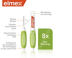 ELMEX Interdentalbørster ISO str. 5 0,8 mm grøn, 8 stk