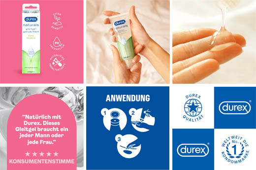 DUREX naturals glidecreme ekstra følsom, 100 ml