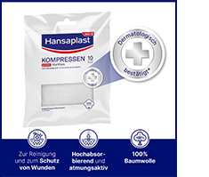 HANSAPLAST Kompresser sterile 10x10 cm, 5X2 stk
