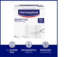 HANSAPLAST Sensitive plastre 6 cmx5 m rulle, 1 stk