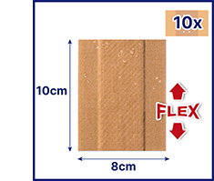 HANSAPLAST Elastiske plastre 8 cmx1 m, 1 stk