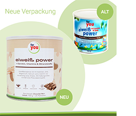 FOR YOU eiweiß power chokoladepulver, 750 g
