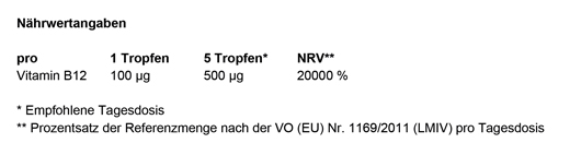 VITAMIN B12 100 µg veganske højdosisdråber, 50 ml