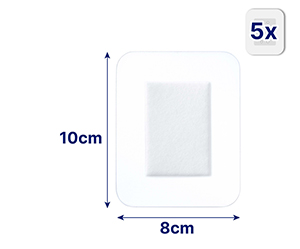 HANSAPLAST Aqua Protect steril sårbandage 8x10 cm, 5 stk