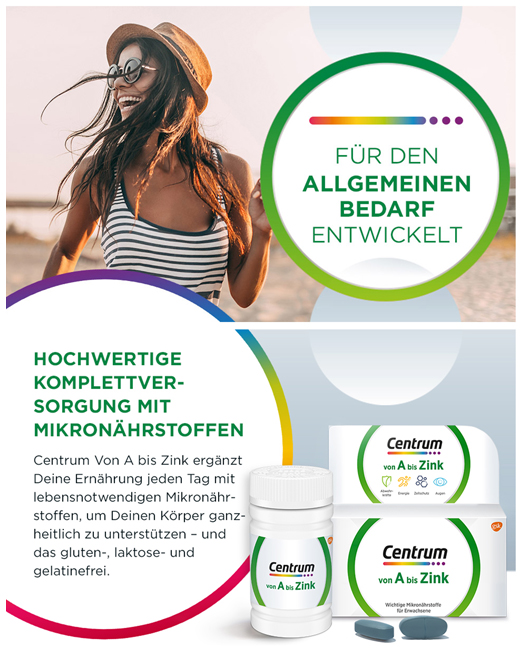 CENTRUM A-Zink-tabletter, 30 kapsler