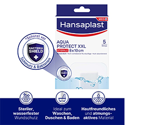 HANSAPLAST Aqua Protect steril sårbandage 8x10 cm, 5 stk
