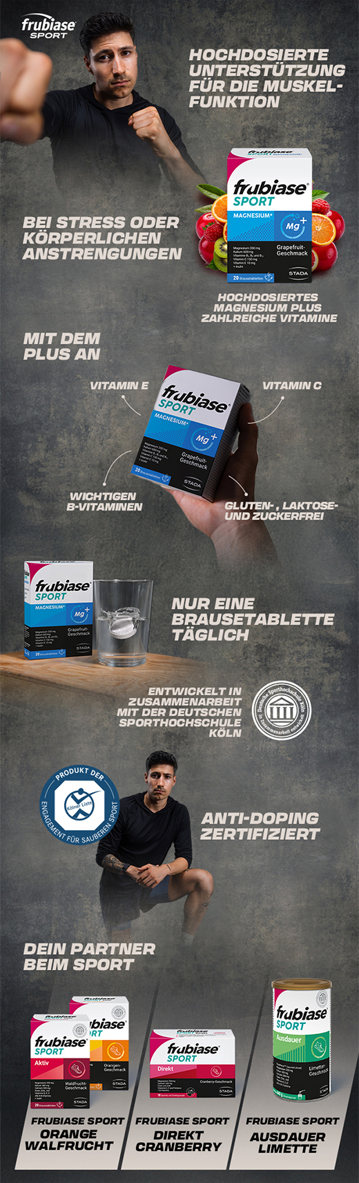 FRUBIASE MAGNESIUM Plus-brusetabletter, 20 stk