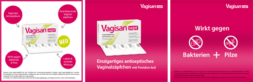 VAGISAN sept vaginale suppositorier med povidon-jod, 5 stk
