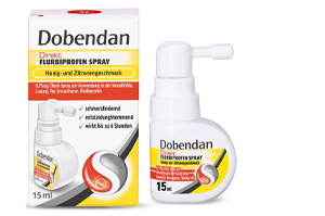 DOBENDAN Direkte Flurbiprofen Spray Honning & Citron, 15 ml