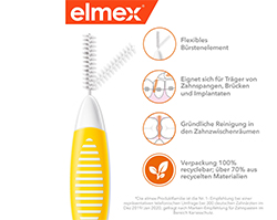 ELMEX Interdentalbørster ISO str. 4 0,7 mm gul, 8 stk