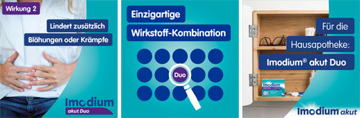 IMODIUM akut duo 2 mg/125 mg tabletter, 6 stk